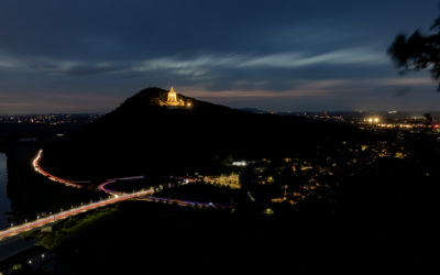Porta Westfalica am Abend